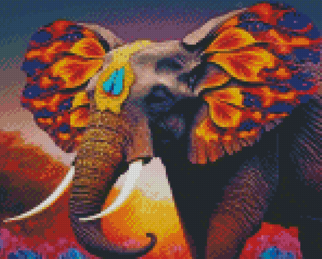 Indian Elephant Diamond Painting