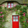 Italian Doorway With Flowers Diamond Painting