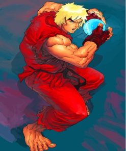 Ken Hadokan The Street Fighter Diamond Painting