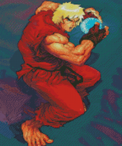 Ken Hadokan The Street Fighter Diamond Painting