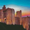 Kidwelly Castle At Sunset Diamond Painting