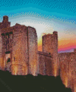 Kidwelly Castle At Sunset Diamond Painting