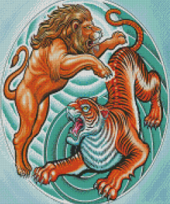 Lion And Tiger Diamond Painting