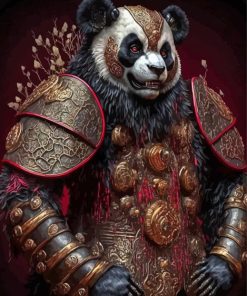 Mad Panda Bear Warrior Diamond Painting