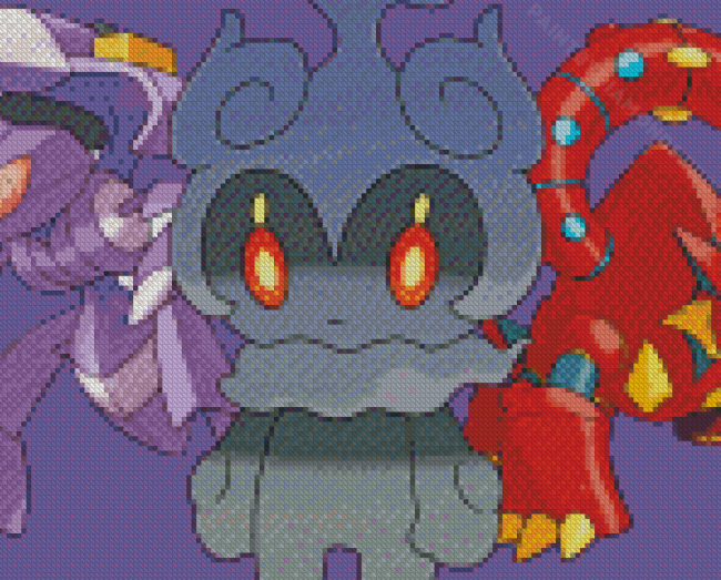 Marshadow With Pokemon Characters Diamond Painting