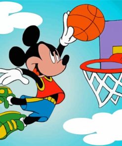 Mickey Mouse Basketball Cartoon Diamond Painting