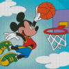 Mickey Mouse Basketball Cartoon Diamond Painting