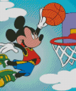 Mickey Mouse Basketball Cartoon Diamond Painting