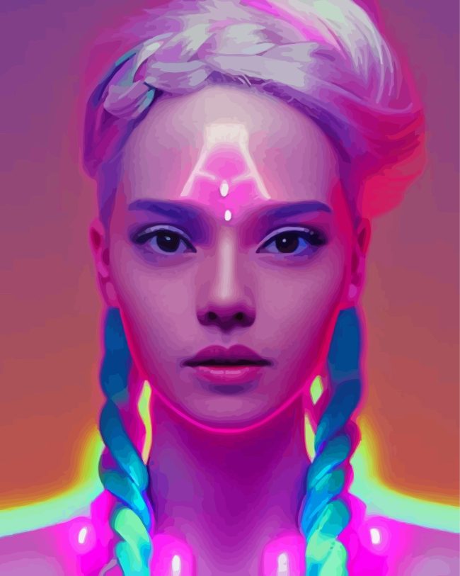 Neon Lady Diamond Painting