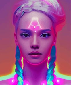 Neon Lady Diamond Painting