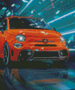 Orange Abarth Diamond Painting