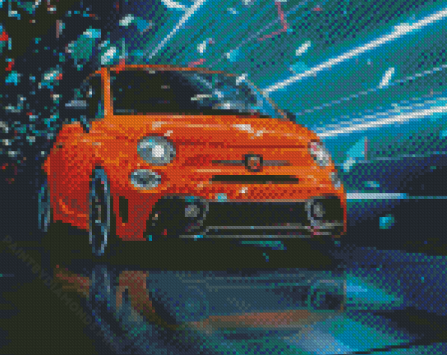 Orange Abarth Diamond Painting