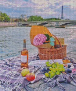 Picnic In Paris France Diamond Painting