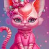 Pink Xmas Cat Diamond Painting