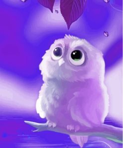 Purple Owl Diamond Painting