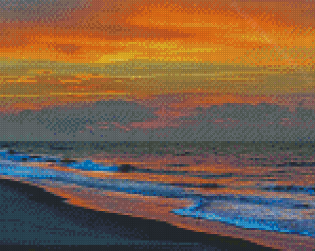 Rainbow Sunset Ocean Isle Beach Diamond Painting