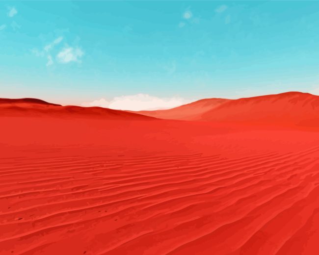 Red Desert Landscape Diamond Painting