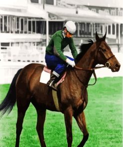 Red Rum Racehorse Diamond Painting