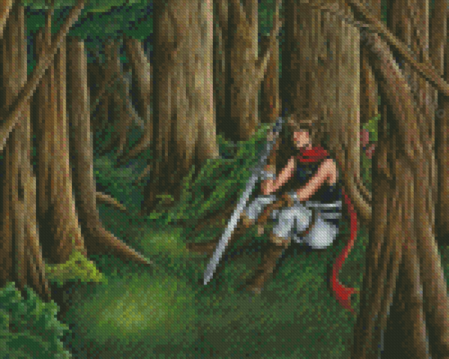 Resting Warrior Diamond Painting