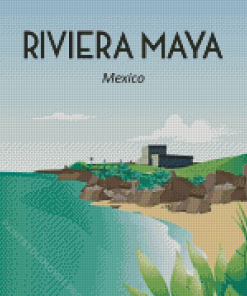 Riviera Maya Mexico Poster Diamond Painting