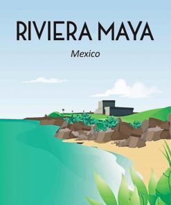 Riviera Maya Mexico Poster Diamond Painting