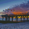 Sainte Adresse Beach Pier Diamond Painting