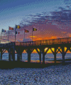 Sainte Adresse Beach Pier Diamond Painting