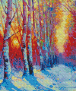 Snow Winter Forests Diamond Painting