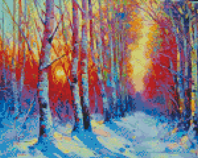 Snow Winter Forests Diamond Painting