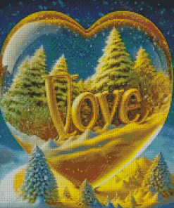 Snowy Love Diamond Painting