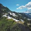 Snowy Pacific Crest Trail Mountain Diamond Painting