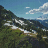 Snowy Pacific Crest Trail Mountain Diamond Painting