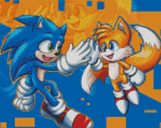 Sonic And Tails The Hedgehog Diamond Painting