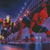 Spider Man And Iron Man New York Diamond Painting