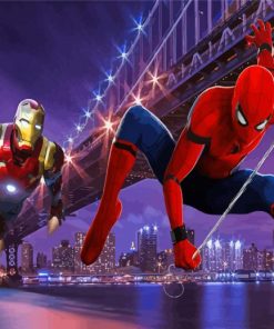 Spider Man And Iron Man New York Diamond Painting