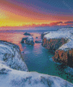 Sunset Winter Scenery In London Diamond Painting