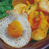 Vegan Fried Egg Diamond Painting