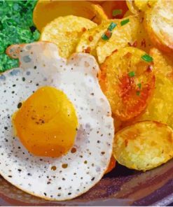 Vegan Fried Egg Diamond Painting