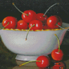 Vintage Bowl Of Cherries Diamond Painting