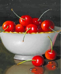 Vintage Bowl Of Cherries Diamond Painting