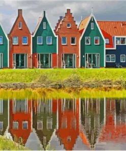 Volendam Buildings Netherlands Diamond Painting