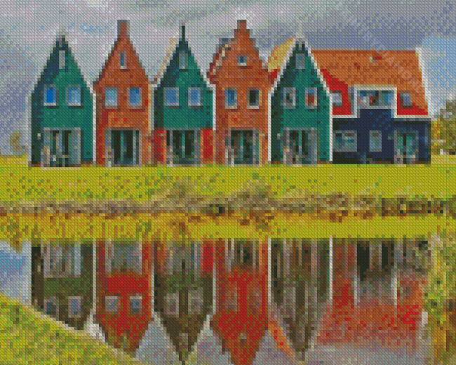 Volendam Buildings Netherlands Diamond Painting