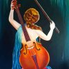 Woman Double Bass Diamond Painting