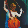 Woman Double Bass Diamond Painting