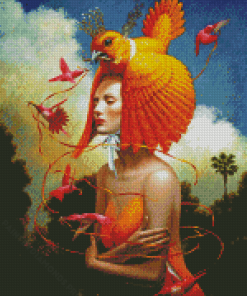 Woman Bird Steven Kenny Diamond Painting