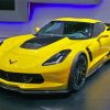 Yellow Chevrolet Corvette Diamond Painting