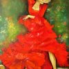 Abstract Woman Dancing Flamenco Diamond Painting