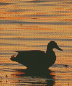 Aesthetic Duck Sunset Diamond Painting