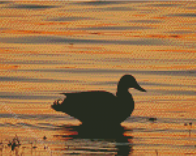 Aesthetic Duck Sunset Diamond Painting