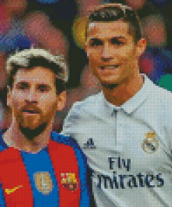 Aesthetic Messi And Ronaldo Diamond Painting